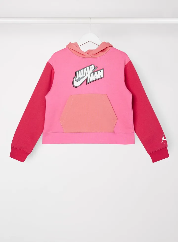 Girls Nike x Jumpman Boxy Hoodie Pink
