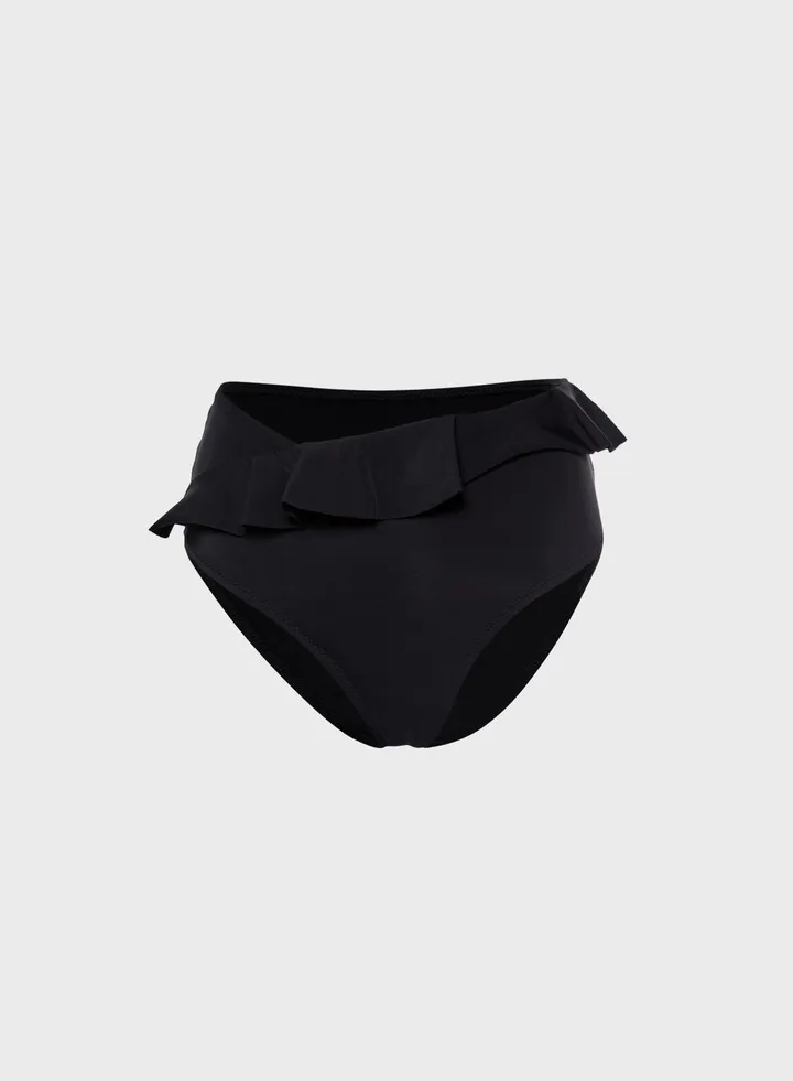 Ruffle Trim Bikini Bottom
