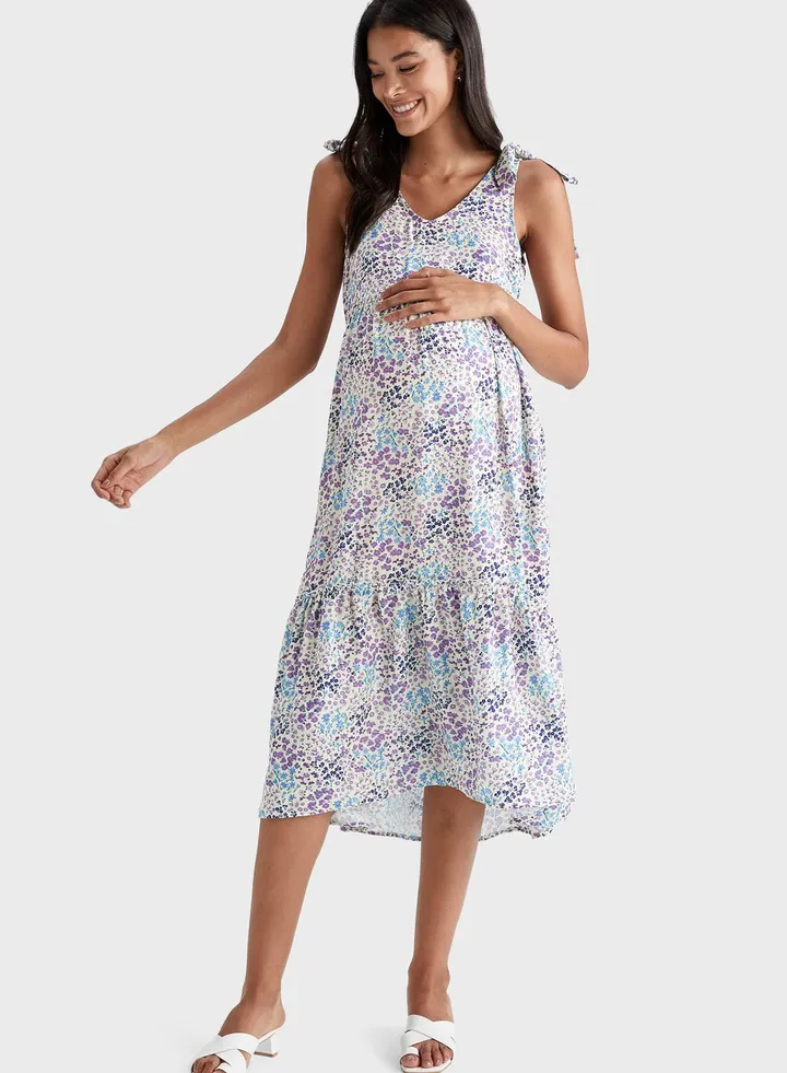 Regular Fit Sleeveles Maternity Dress