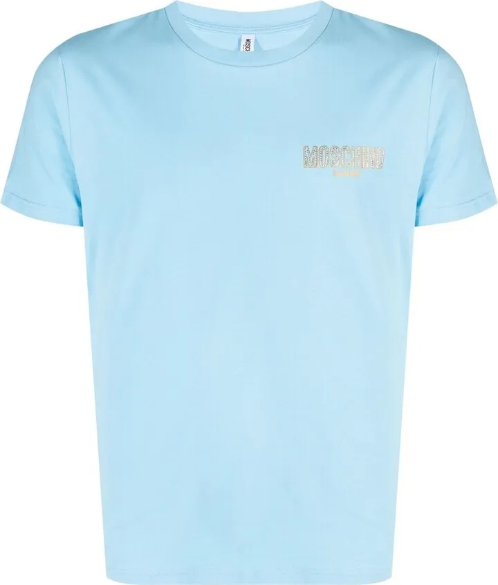 logo-print rhinestone-embellished T-shirt
