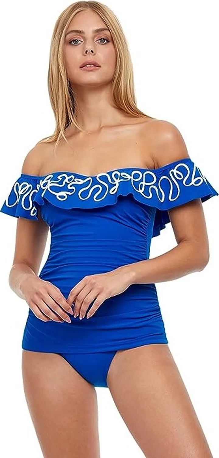 Profile by Gottex Free Spirit Off Shoulder Top (Royal) Women's Swimwear