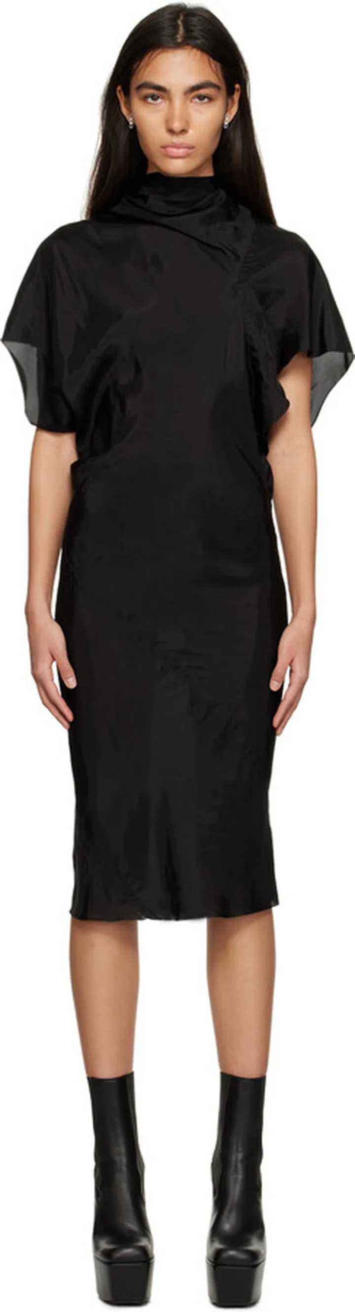 Rick Owens Black Seb Midi Dress