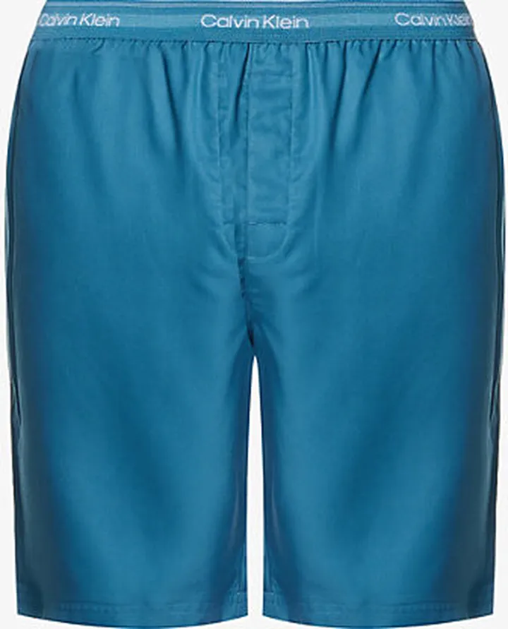 Mens Midnight Branded-waistband Woven Pyjama horts