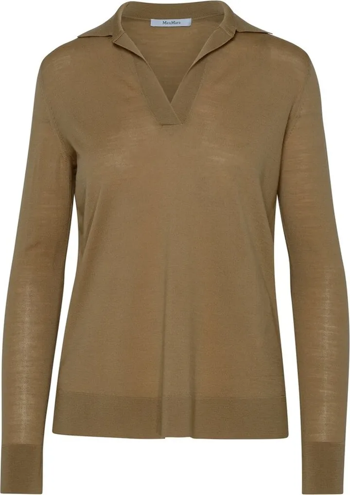 Max Mara V-Neck Knitted Polo Shirt