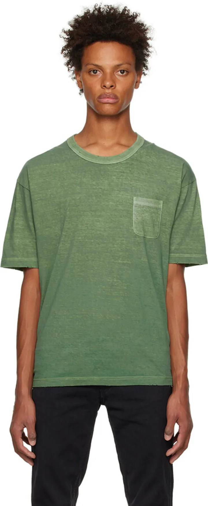 visvim Green Uneven Dye T-Shirt
