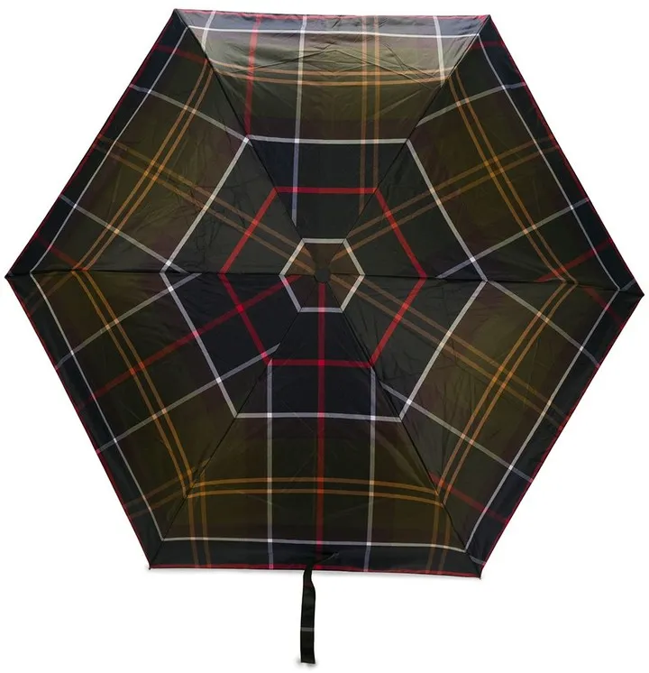 Small Tartan-Print Umbrella