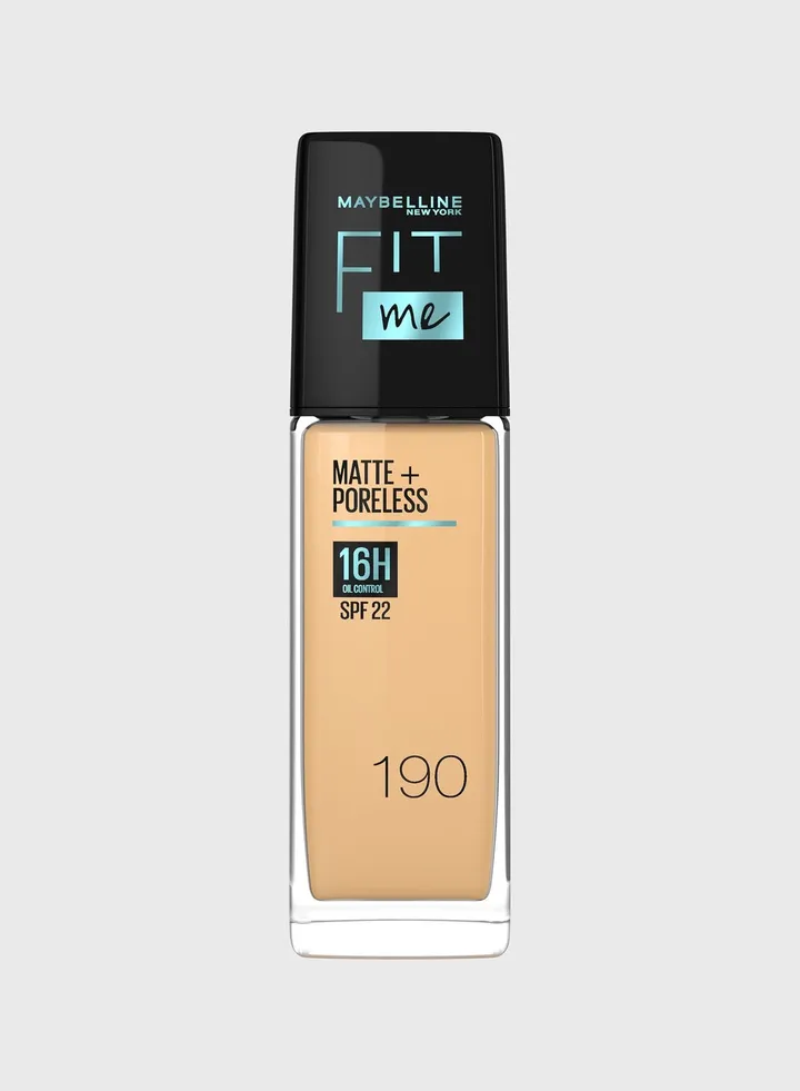 Fit Me Foundation Matte & Poreless Foundation 16H Oil Control with SPF 22 - 190