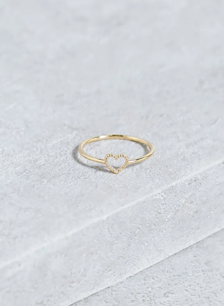 Tiny Open Heart Ring