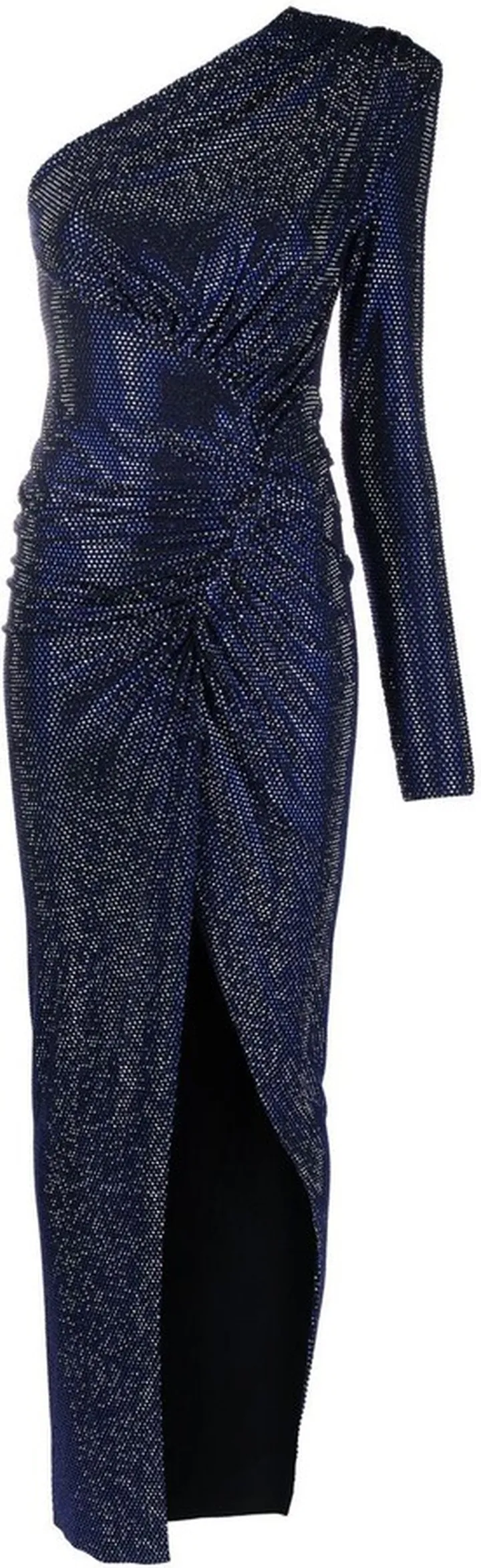 Sequin-Embellished One Shoulder Dress