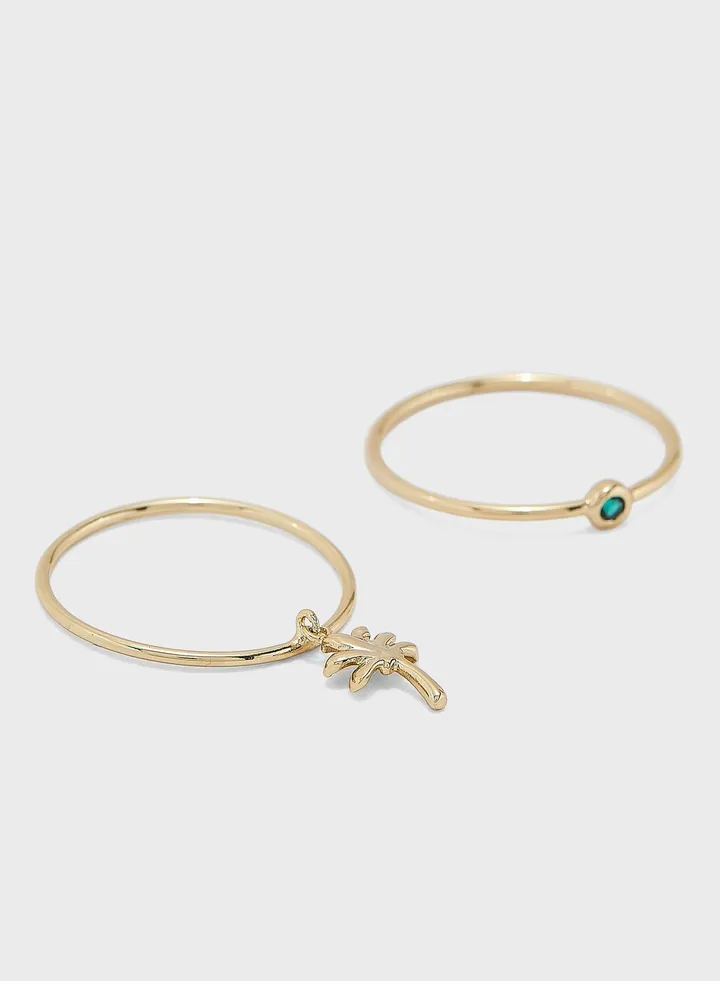 Palm Tree Drop Ring Pack