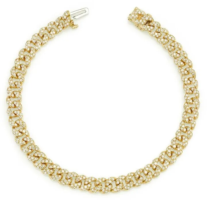 18kt Yellow Gold Diamond Mini Pavé Bracelet