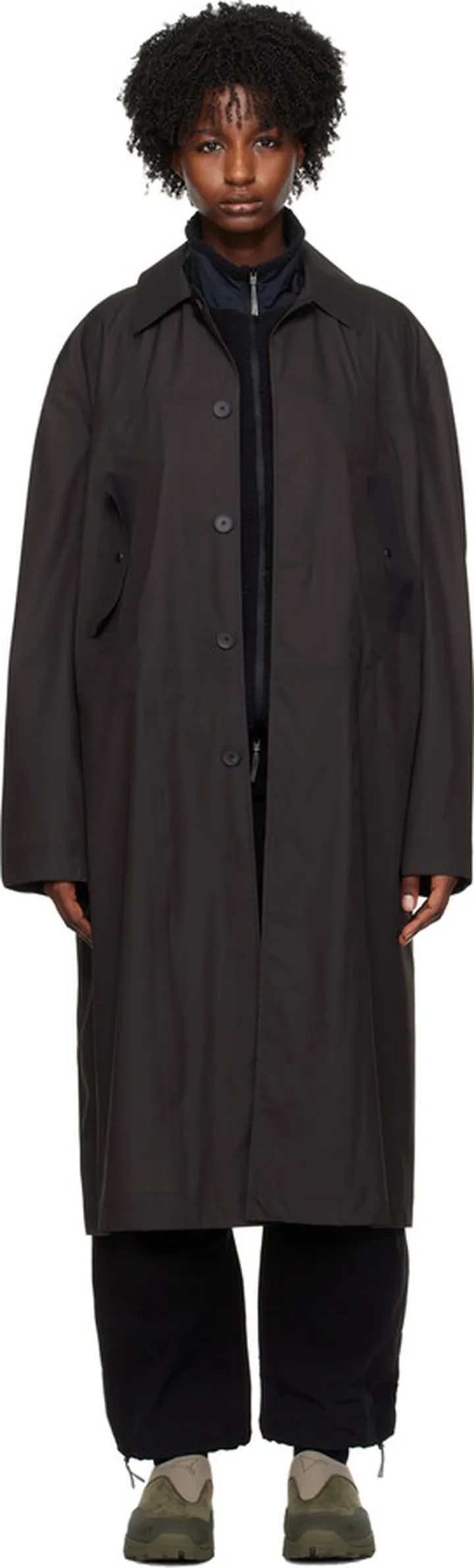 ROA Black Car Coat