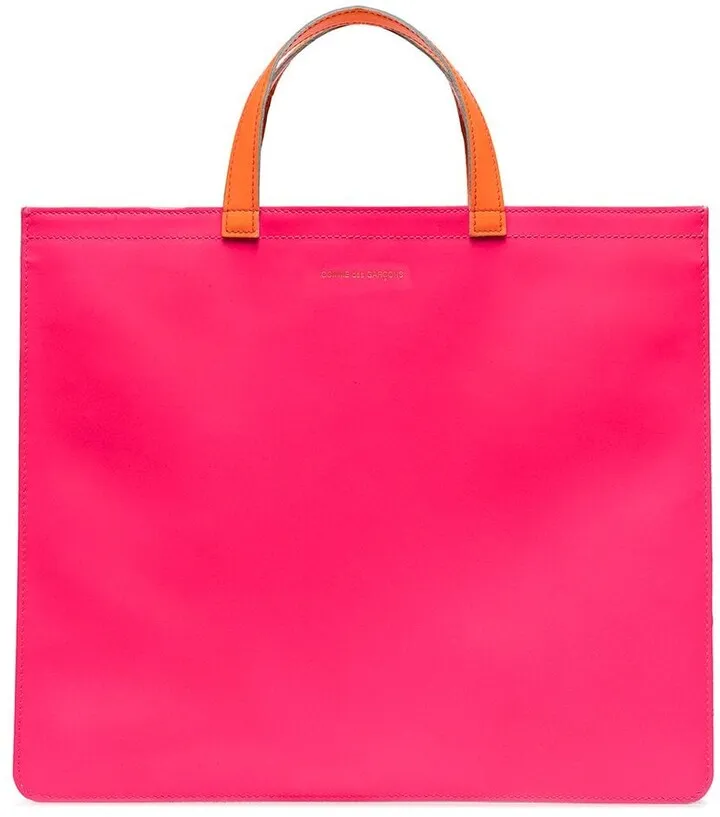 Colour-Block Square Tote Bag