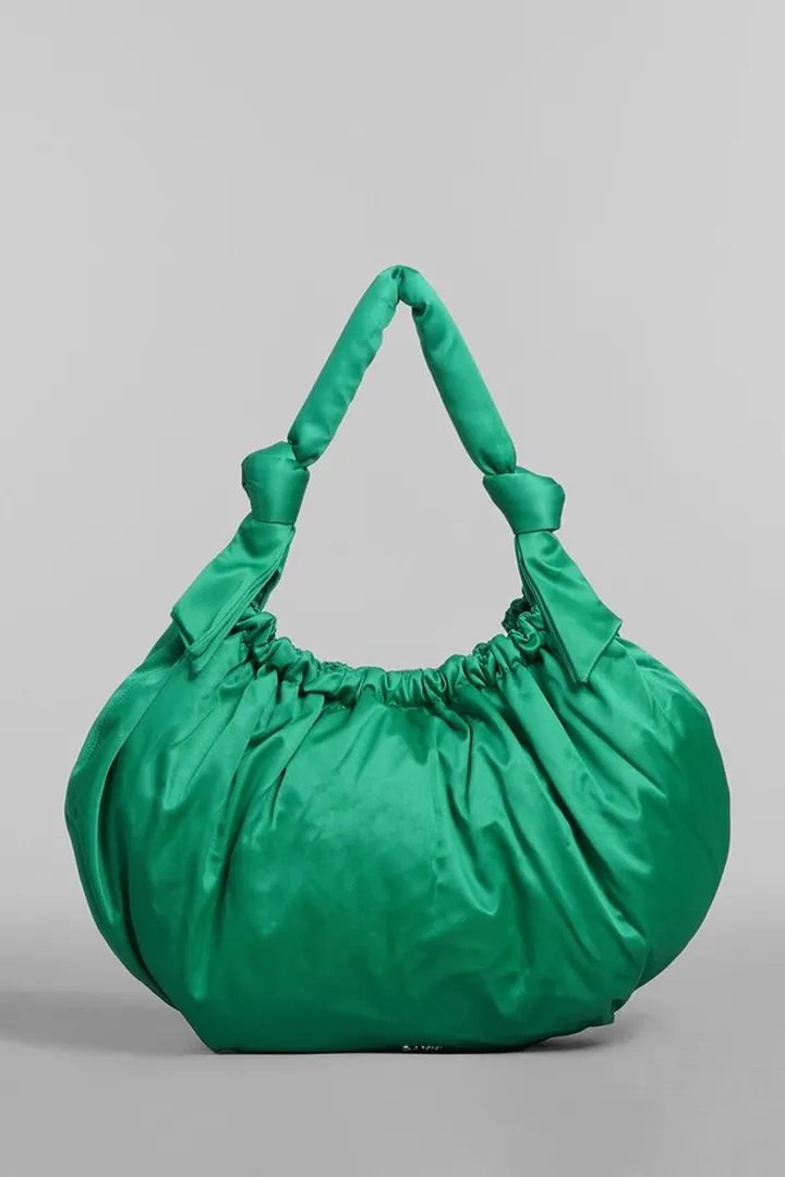 Hand Bag In Green Polyester