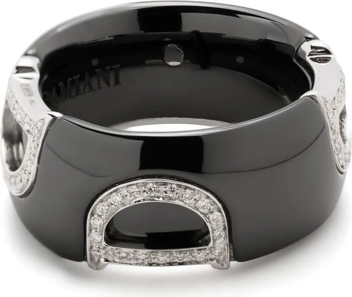 18kt white gold D.Icon diamond ring