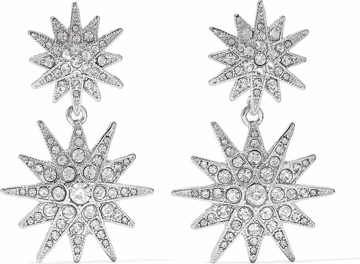 Silver-tone crystal earrings