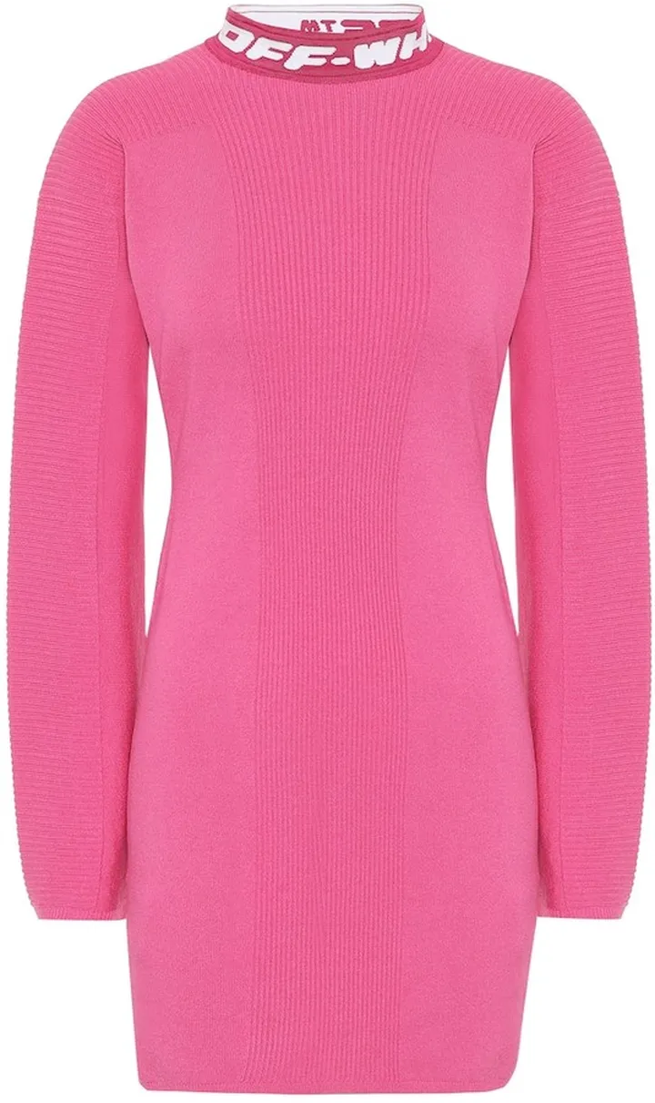 Ribbed-knit minidress
