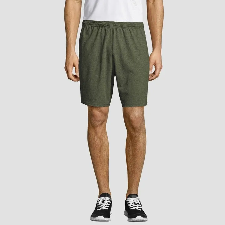 Hanes Men's 7" Jersey Shorts - Green XXL