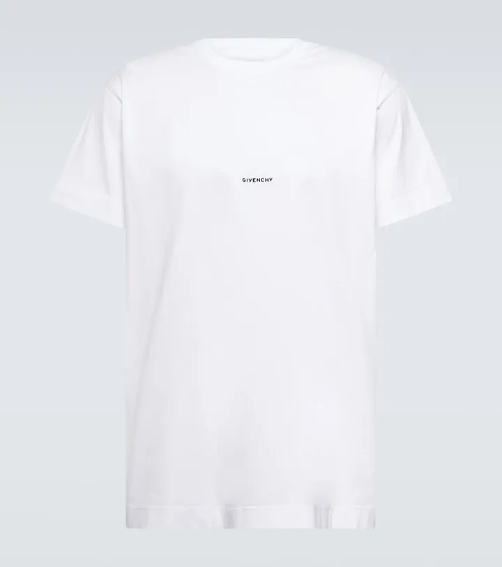 Logo-embroidered cotton T-shirt