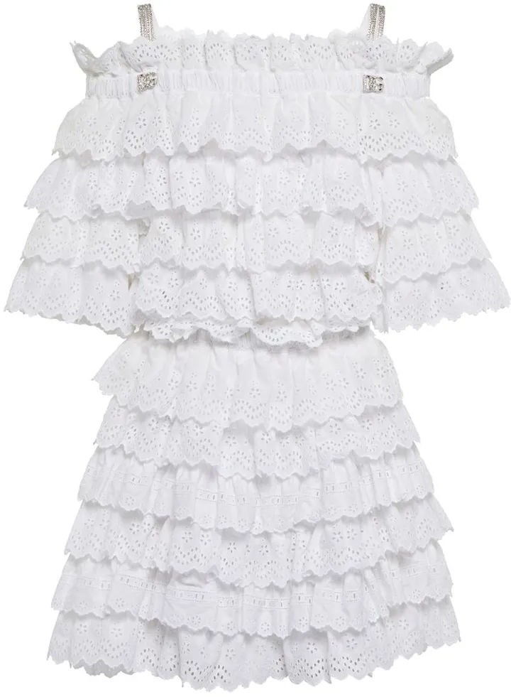 Broderie anglaise cotton minidress