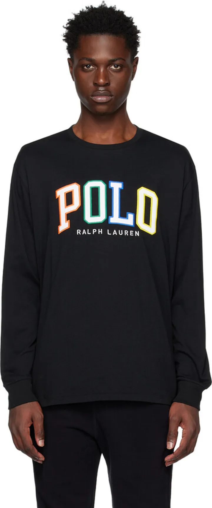 Polo Ralph Lauren Black Embroidered Long Sleeve T-Shirt