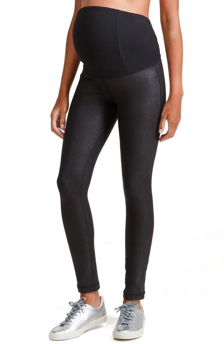 Faux Leather Maternity Leggings