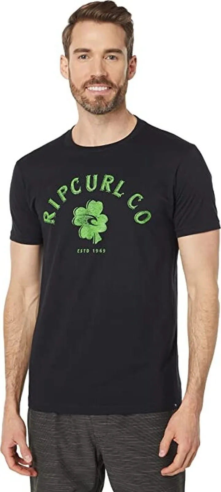 Rip Curl Fool's Gold Short Sleeve Tee (Black) Men's Clothing