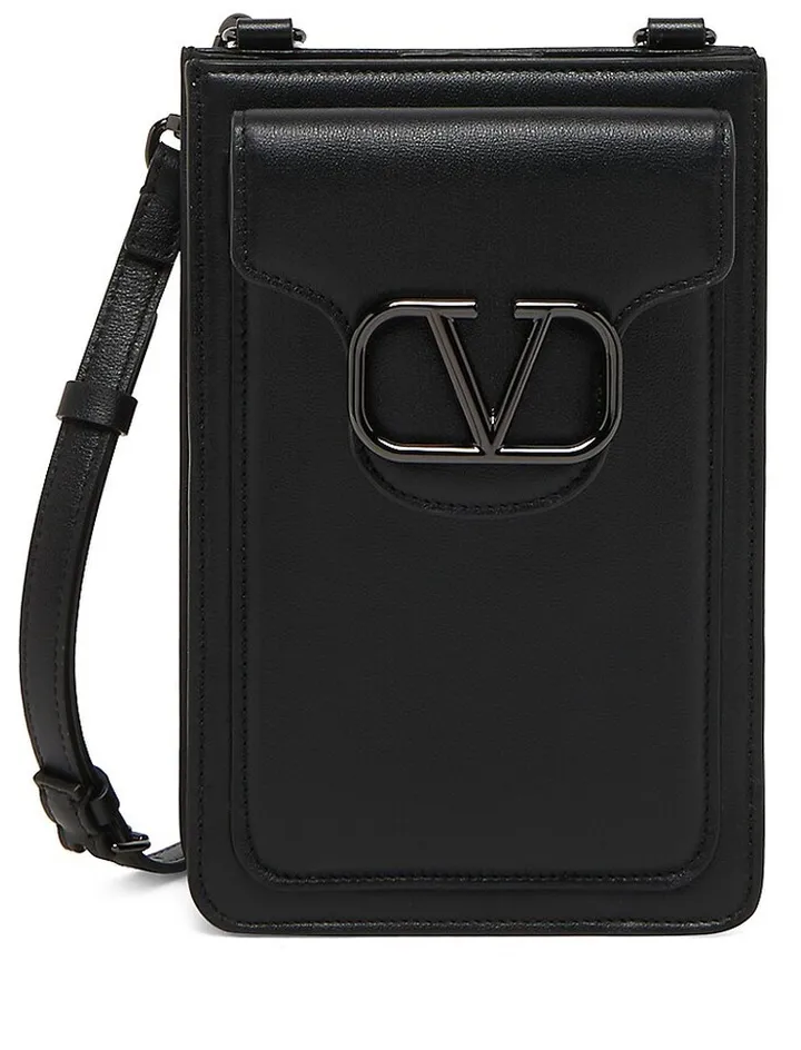 Logo Leather Crossbody Bag