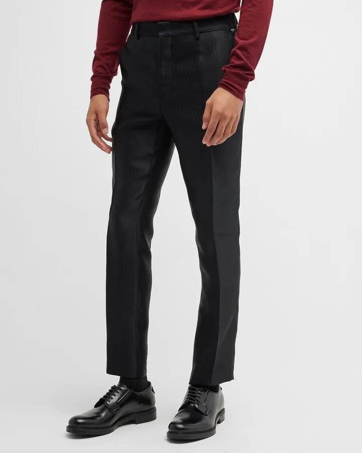Men's Tonal Pinstripe Trousers
