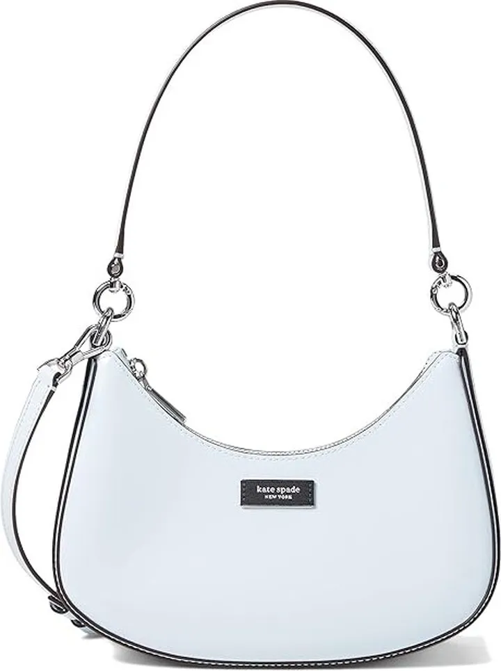 Kate Spade New York Sam Icon Spazzolato Leather Small Convertible Crossbody (Watercolor Blue) Handbags