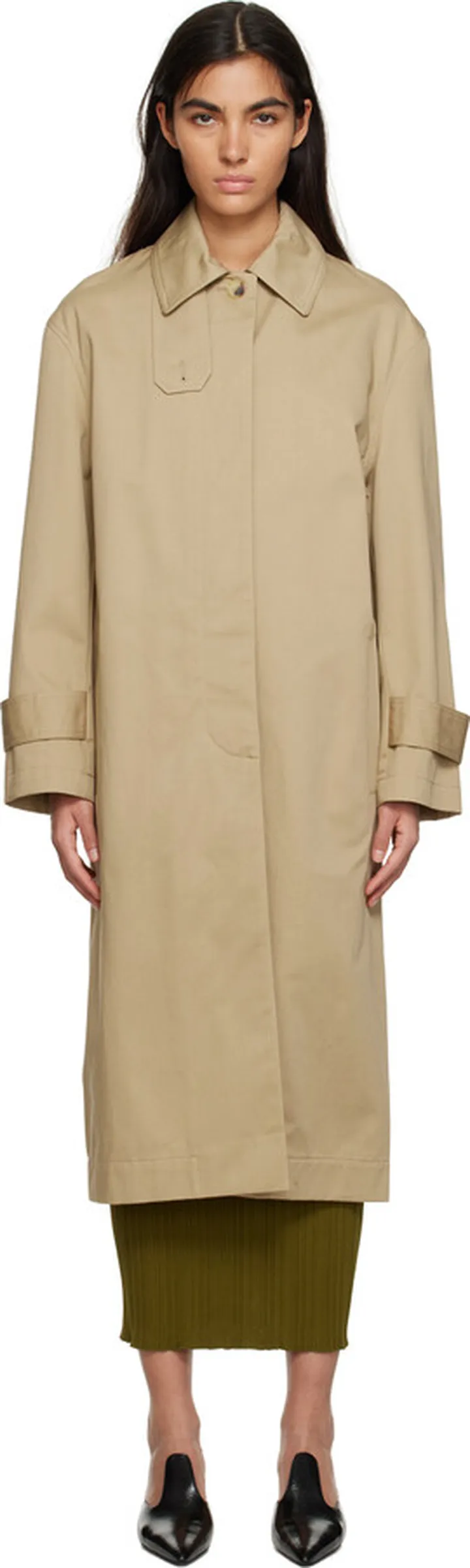 Totême Beige Oversized Trench Coat