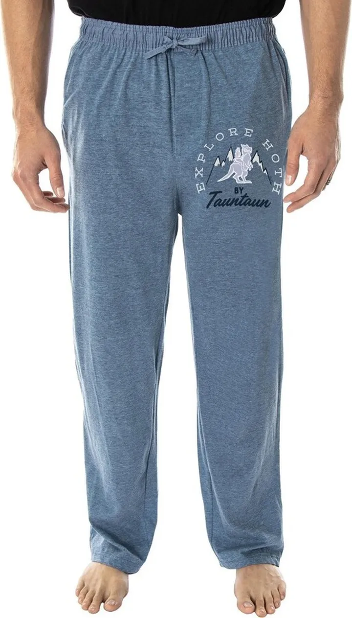 Star Wars Men's Explore Hoth Tauntaun Travel Ad Loungewear Sleep Pajama Pants (M) Blue
