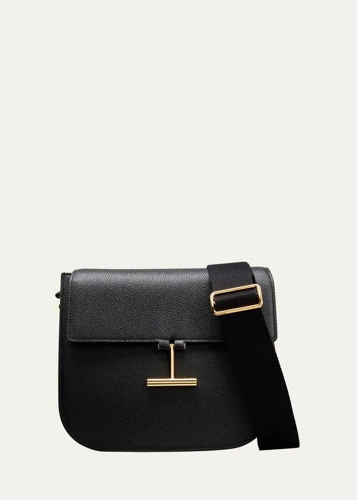 Tara Medium Leather Saddle Crossbody Bag