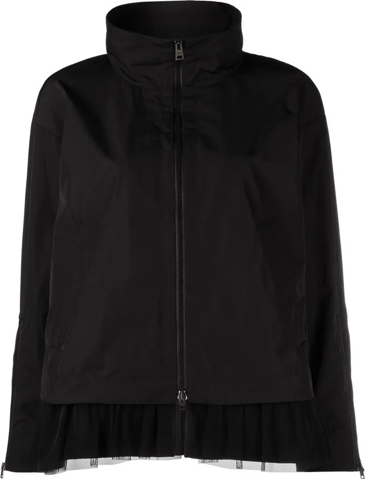 Tulle-Panelled Zip-Up Jacket