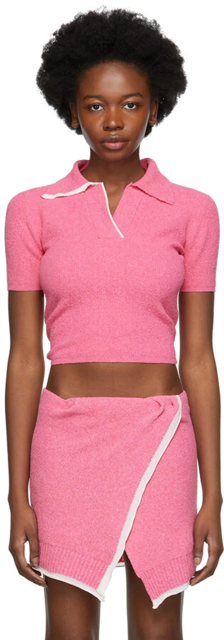 Jacquemus Pink 'Le Polo Bagnu' Polo
