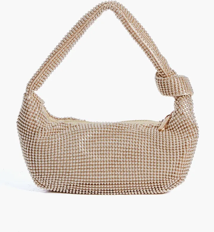 Gold Franka Ball Mesh Shoulder Bag