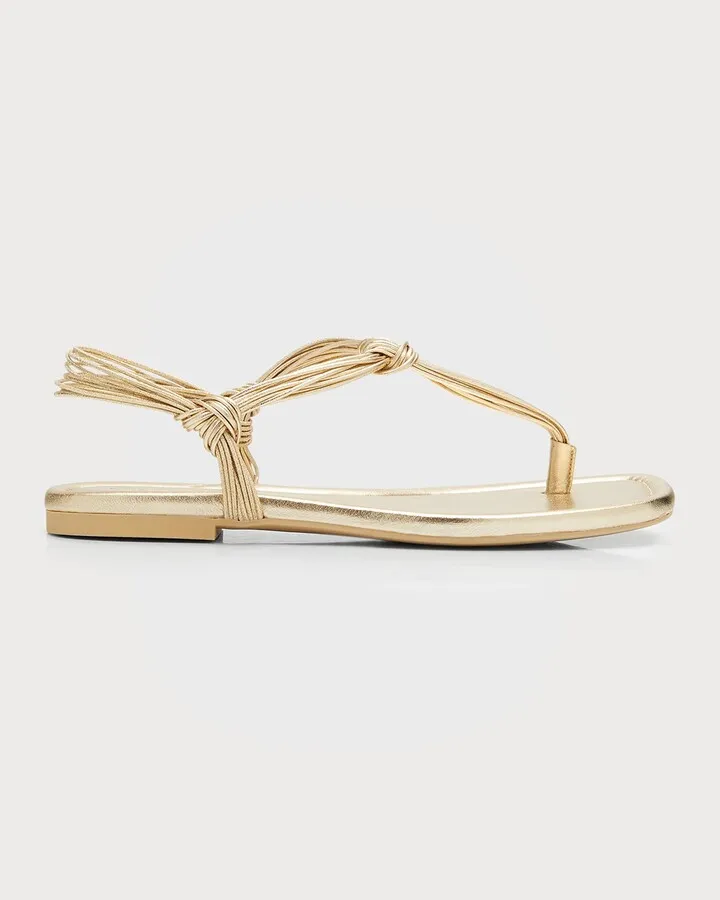 Deja Metallic Thong Sandals