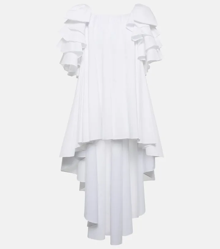 Fiona cotton-blend off-shoulder maxi dress