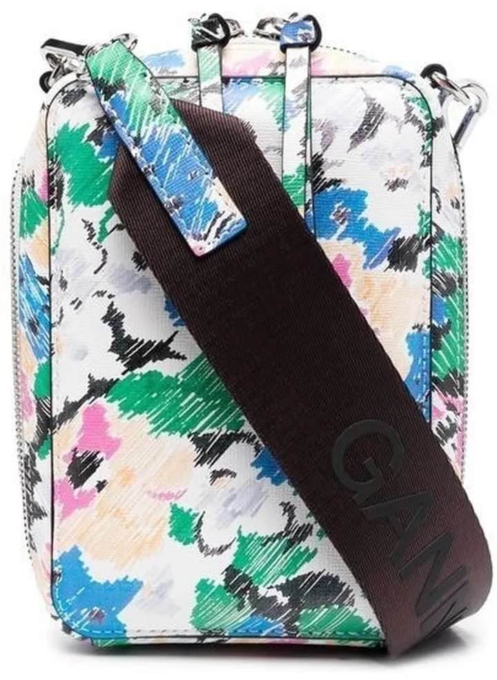 Banner floral-print tote bag