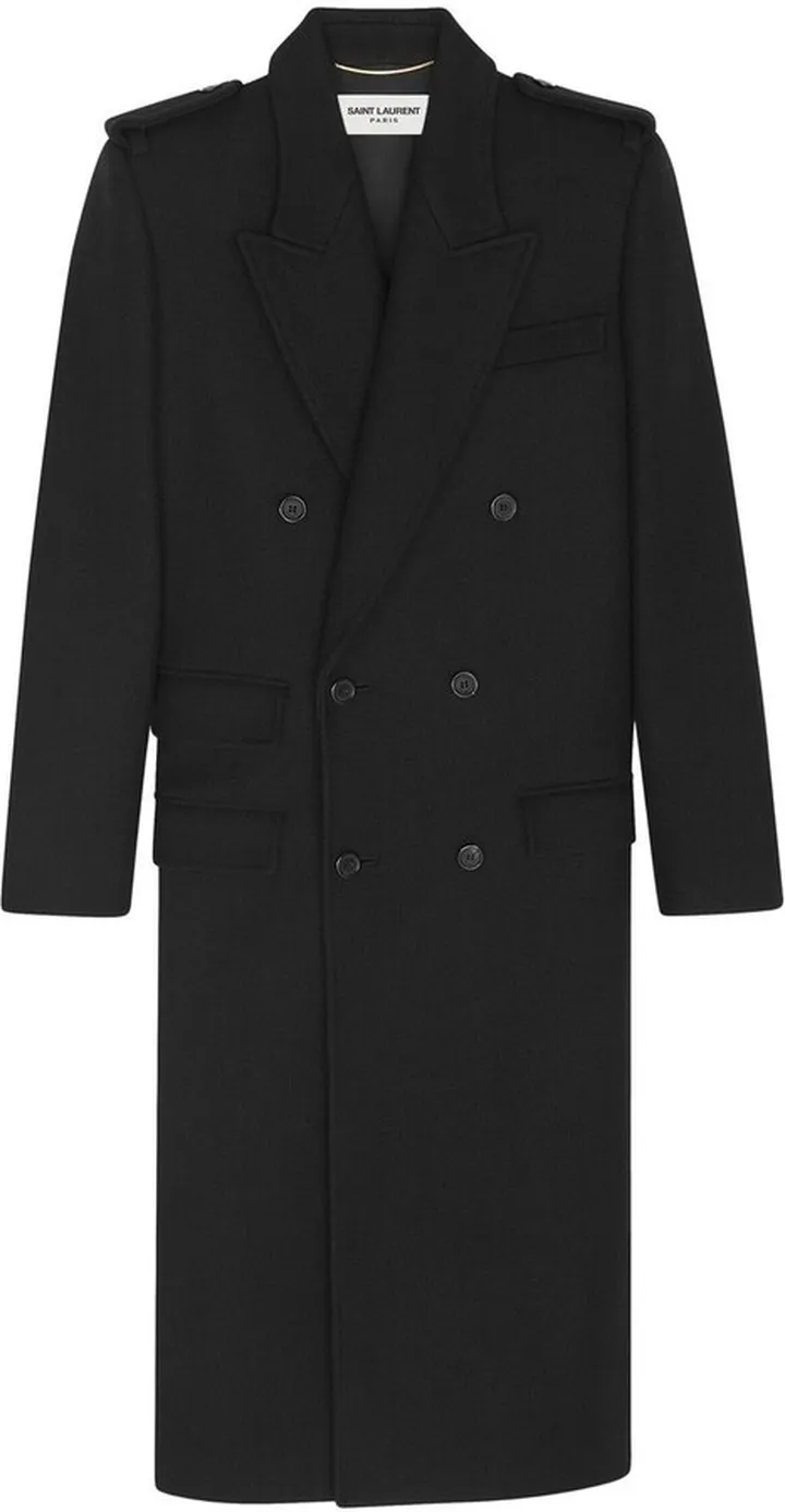 Double-Breasted Wool-Blend Coat