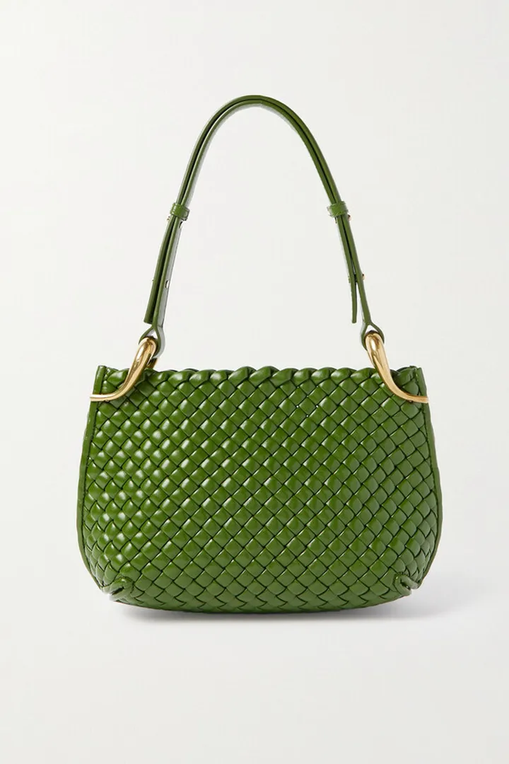 Bottega Veneta - Pipe Small Intrecciato Leather Shoulder Bag - Green
