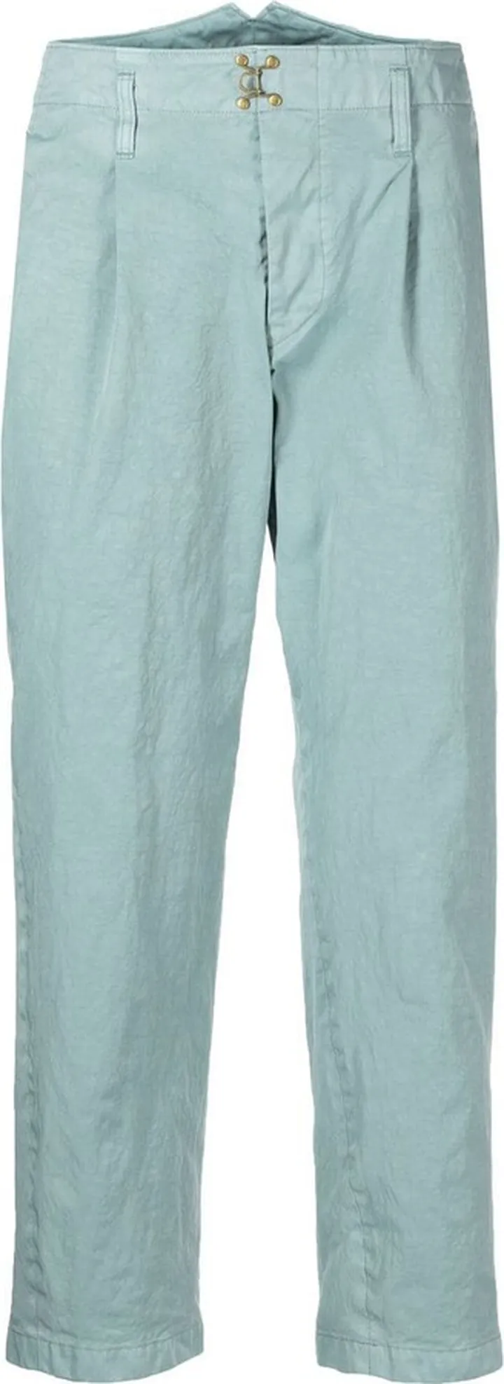 Hook-Fastening Cropped Trousers