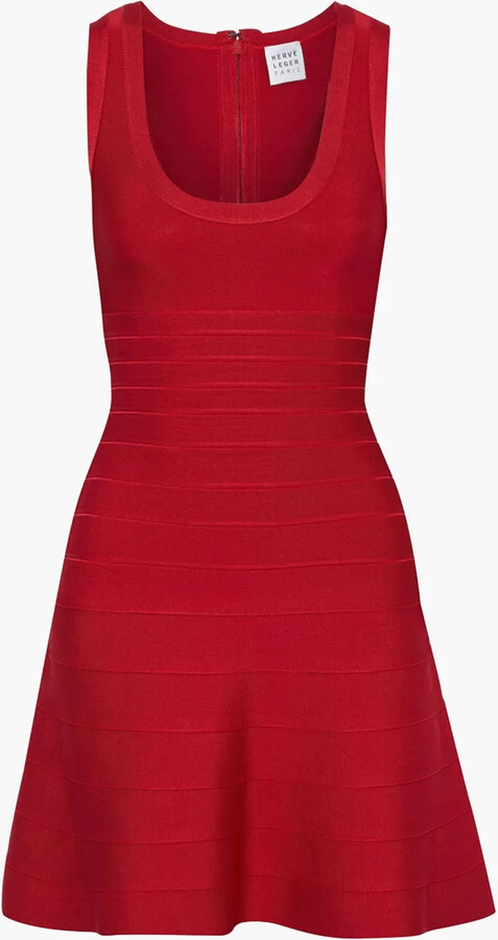 Flared bandage mini dress
