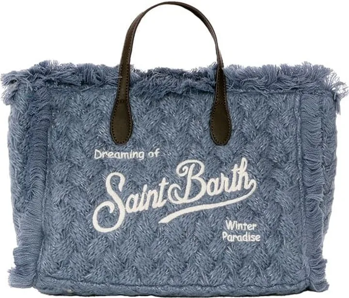 Light Blue Tricot Handbag