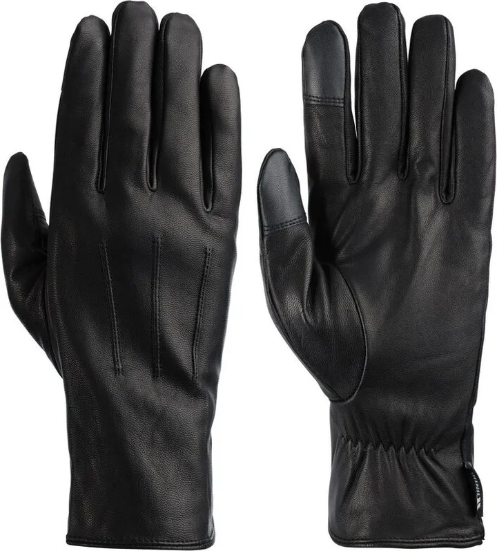 Trespass Mens Shay Leather Gloves - Black