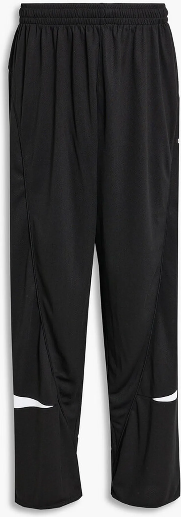 Appliquéd printed mesh sweatpants