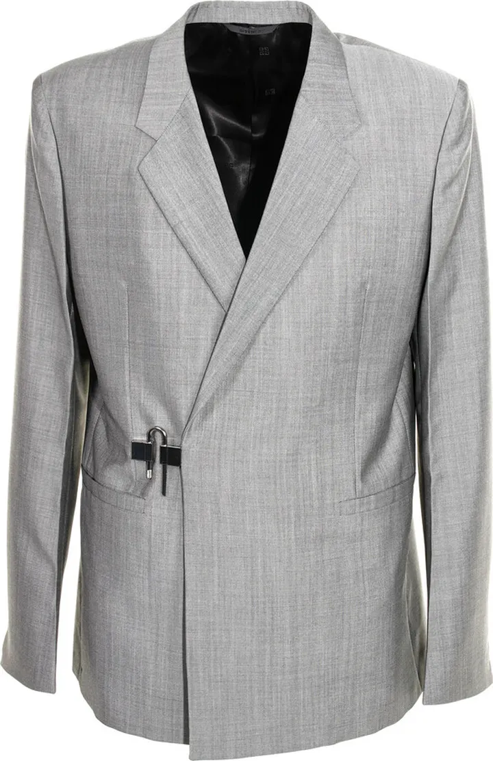 Slim Wool Jacket With U-lock Buckle