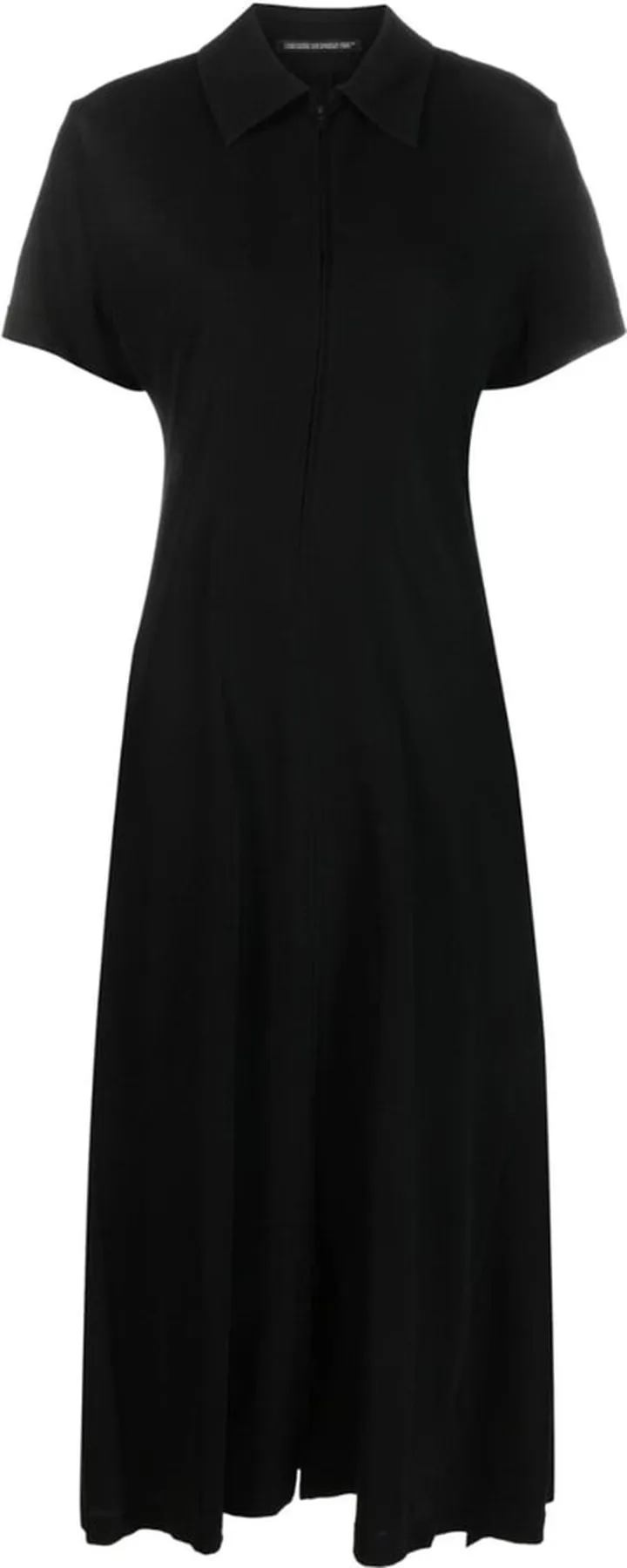 Draped-Detail Cotton Midi Dress