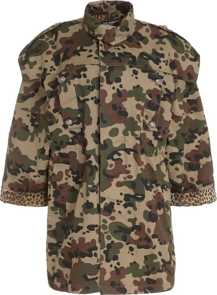 Dolce & Gabbana Leopard Printed Long-Sleeved Jacket
