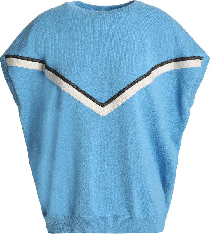 Bead-embellished striped cashmere sweater